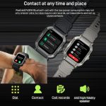 ⁦DMG TECH 1.85" Smart Watches for Men with Bluetooth Call (Answer/Make Call),New Fitness Tracker, IP68 Waterproof Military Smart Watches with Heart Rate, Blood Oxygen and Sleep Monitor (Black)⁩ - الصورة ⁦2⁩