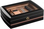⁦Smoking Cigar Humidor Cedar Wood Humidor Portable Moisturizing Cigarette Case Protect The Cigar Box Decorative Box Wauyan⁩ - الصورة ⁦2⁩