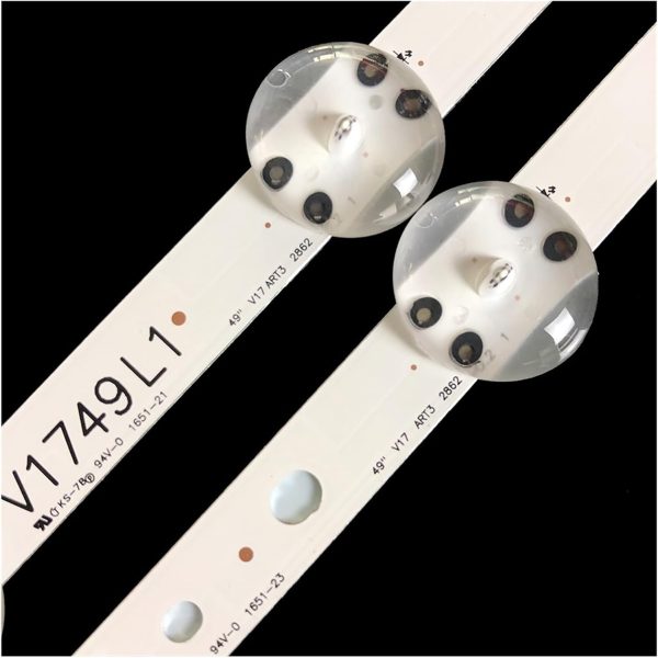 SHYHHTS 2Pair Backlight TV Strip LED for L/G 49UJ 49UJ6500-UB AUSYLJR 49UV340C-UB AUSYLJR 626mm 3V 1W 6led And 6led Aluminum