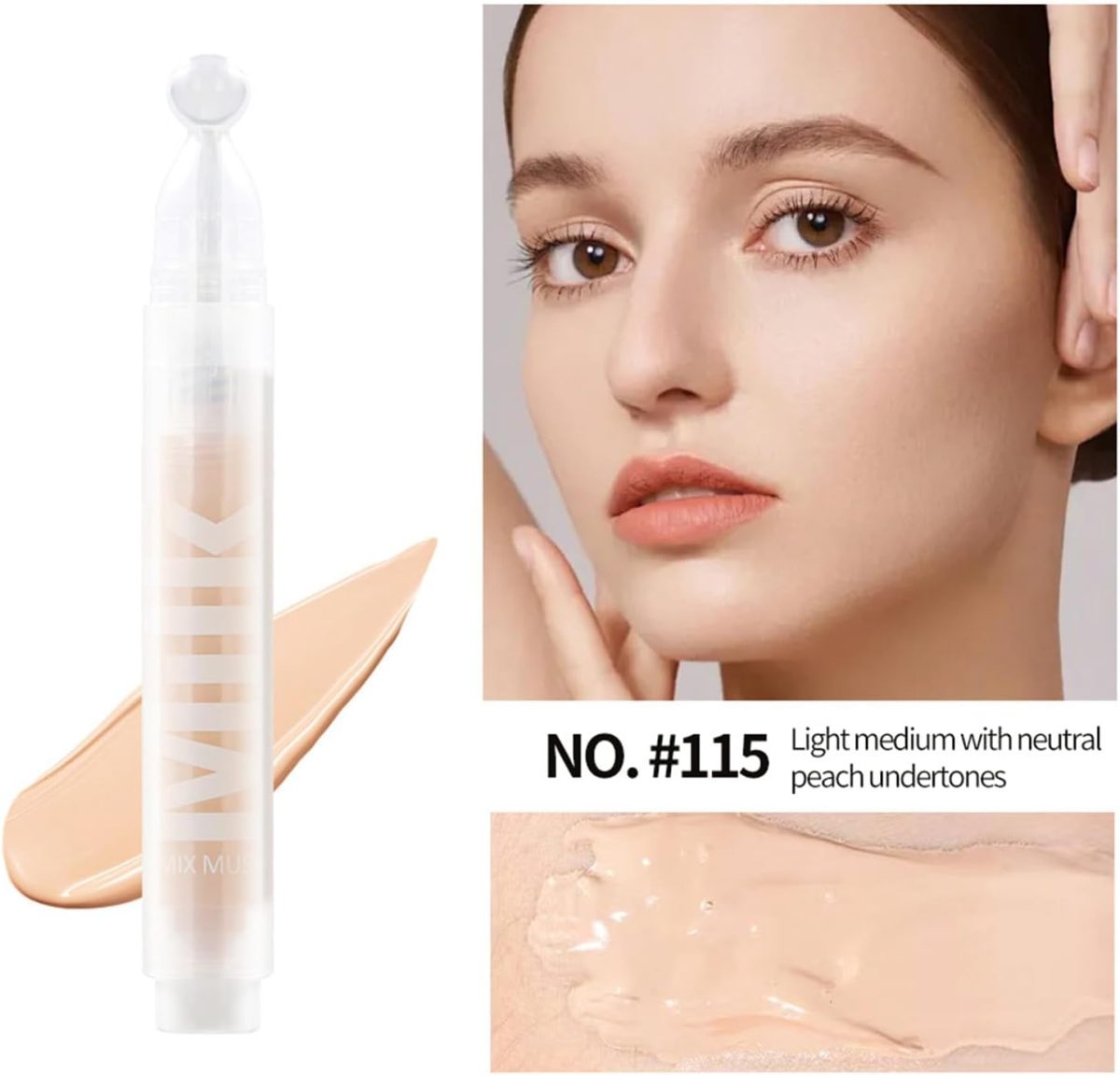 ⁦NALACAL Correcting Concealer Stick, 2Pcs Multi-Use Concealer Liquid for Dark Circles, Spots & Redness, Longwearing Full Coverage Blemish Concealer Face Makeup, Lightweight, Non-Greasy, Natural Finish⁩ - الصورة ⁦2⁩