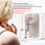 ⁦Biolomix Mini Makeup Beauty Fridge, 8L Portable Cosmetic Refrigerator, Makeup Mirror Skincare Fridge with LED Light, Quiet, Cooler/Warmer Fridge, 12V /220V for Car/Home, Gift For Women And Girls⁩ - الصورة ⁦2⁩