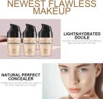 ⁦Azonee Color Changing Liquid Foundation for Mature Skin - Full Coverage, All Day Flawless, Long-Lasting Makeup Base (Ivory)⁩ - الصورة ⁦4⁩
