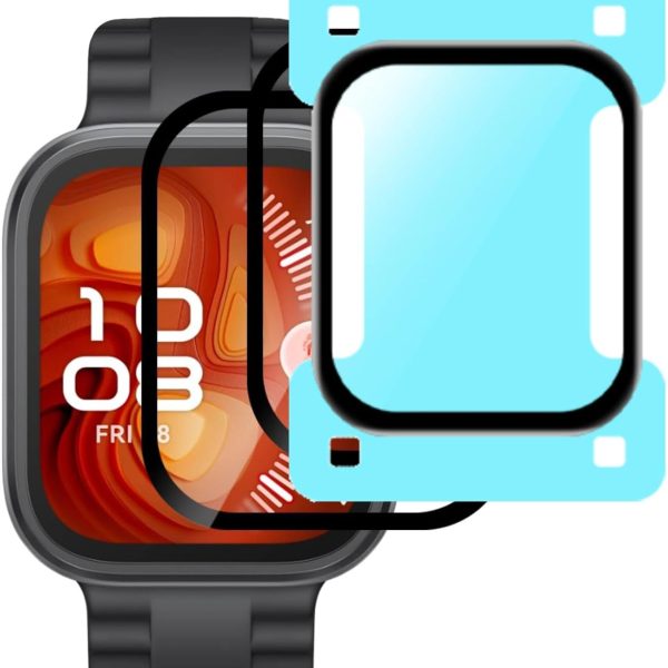 Vurtboly 2Pack Screen Protector Compatible with Huawei Watch Fit 4/4 Pro 2025 with Alignment Frame, 3D Full Coverage Composite material Waterproof Anti-Scratch for Huawei Watch Fit 4/4 Pro (Fit 4 Pro)