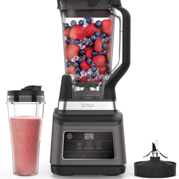 Ninja 2-In-1 Professional Blender, One Touch Blending Programs, 1200W, Black/Grey, BN750ME, 2 Years Warranty