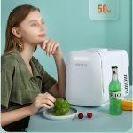 Car Refrigerator, Portable Mini 4L Small Refrigerator Freezer, 12V/220V Car Home Dual-purpose Dormitory Desktop Small Household Silent Freezer