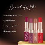 ⁦Colors Queen Luscious Lips - Non Transfer Creamy Matte Lipstick | Highly Pigmented with Smooth Application | Long Lasting Lipstick Waterproof | Smudge Proof Lipstick for Women (03 - Rosy Sunday - 3.5g⁩ - الصورة ⁦5⁩