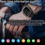 ⁦DMG TECH 1.85" Smart Watches for Men with Bluetooth Call (Answer/Make Call),New Fitness Tracker, IP68 Waterproof Military Smart Watches with Heart Rate, Blood Oxygen and Sleep Monitor (Black)⁩ - الصورة ⁦3⁩
