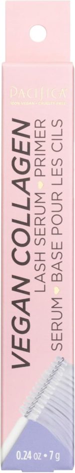 ⁦Pacifica Beauty Vegan Collagen Lash Serum and Clear Mascara Primer, Makeup, Conditioning Vitamin E and Vitamin B, Fluffy Lashes, Lash Primer, Cruelty Free, Silicone Free, Clean Makeup,0.24 oz(1 Count)⁩ - الصورة ⁦9⁩