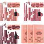 ⁦Azonee Matte Velvet Lipstick Set, 3 in 1 Lip Liner, Lip Gloss, and Lipstick Combo, Waterproof Long-Lasting Lip Makeup, Great Gift (#02+04+06)⁩ - الصورة ⁦3⁩