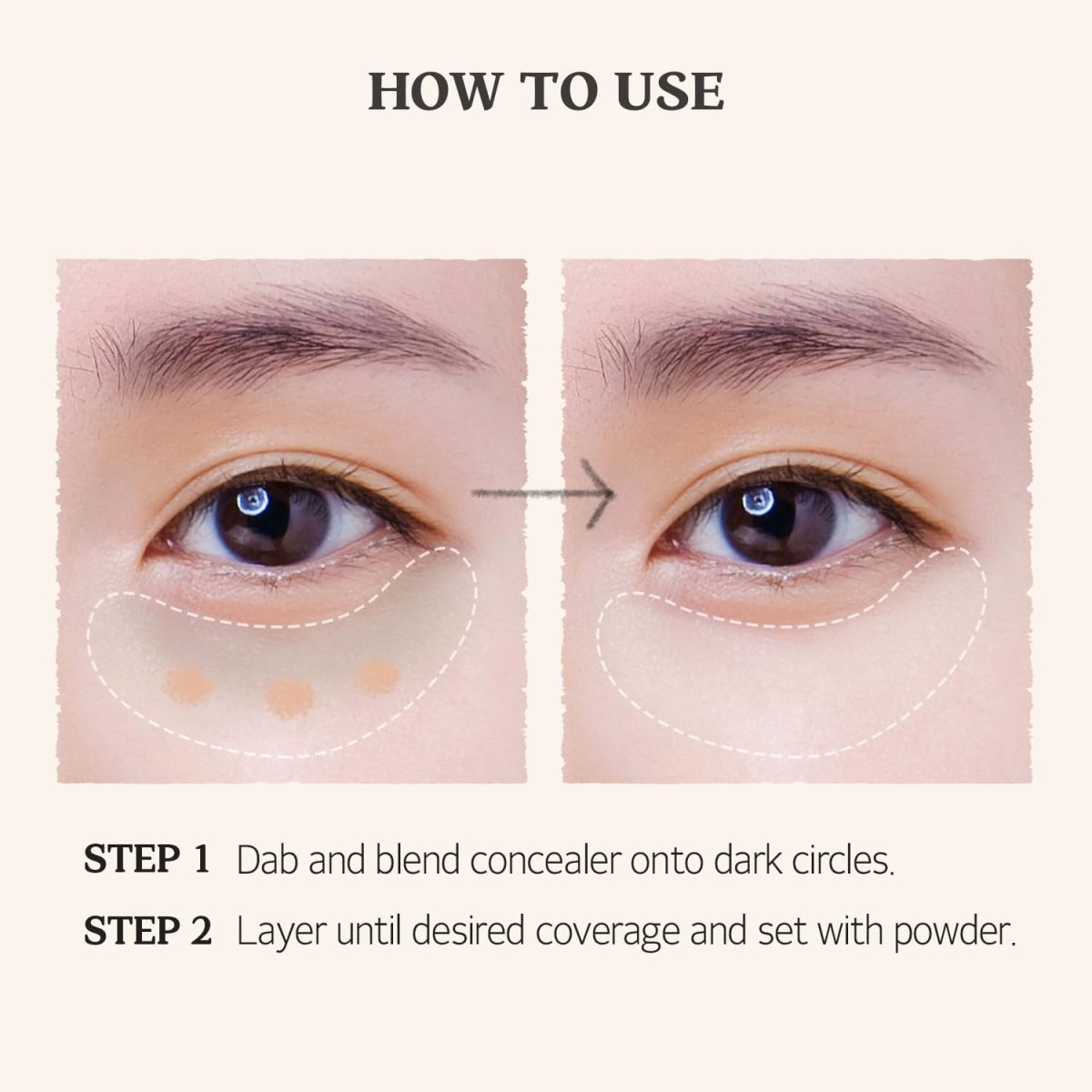⁦SKINFOOD Salmon Dark Circle Concealer Cream #1 - Concealer for Dark Circles - Under Eye Concealer for Dark Spots and Wrinkles - Full Coverage Under Eye Concealer - 0.35 Oz/10 g (Salmon Blooming)⁩ - الصورة ⁦5⁩