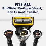 ⁦Gillette ProGlide Shield Men's Razor Handle + 4 Blade Refills, Holiday Gifts for Men⁩ - الصورة ⁦7⁩