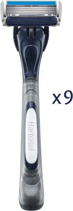 ⁦Barbasol Ultra 6 Plus Premium Disposable Razor Value Pack Bundle (3 Packs/9 Total Razors)⁩ - الصورة ⁦3⁩