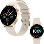 Smartwatch with Bluetooth Calls/Smart Notifications 1.43", Fitness Tracker with 100+ Sport Modes, Sleep/Stress Health Tracker, Compatible with Android & iOS (Beige)