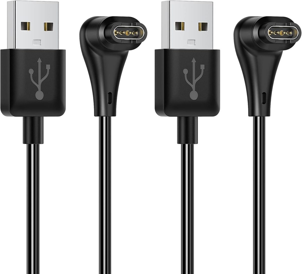 Charger Cable for Garmin Watch[2-Pack,3.3ft],Right Angle Fast Charging Cable 90°Elbow Design Compatible with Garmin Fenix 5/6/7,Forerunner 245/945,Vivoactive 3/4S/4,Venu 2/2S,Instinct 2/2S,Vivosmart 5