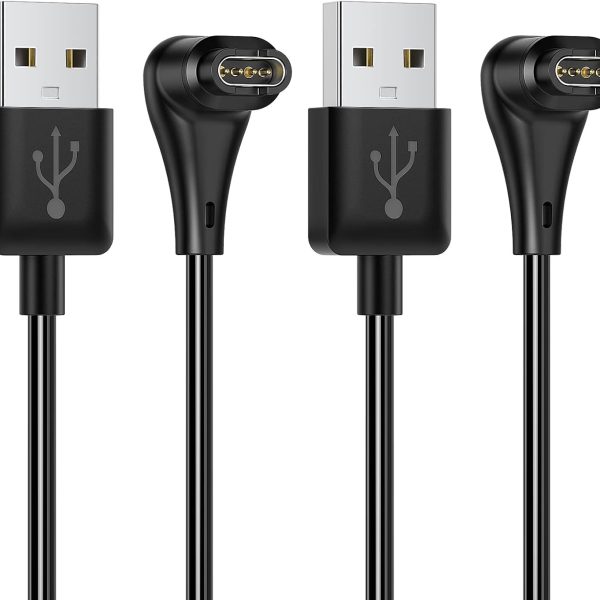Charger Cable for Garmin Watch[2-Pack,3.3ft],Right Angle Fast Charging Cable 90°Elbow Design Compatible with Garmin Fenix 5/6/7,Forerunner 245/945,Vivoactive 3/4S/4,Venu 2/2S,Instinct 2/2S,Vivosmart 5