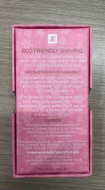 ⁦Jungle Culture Safety Razor with 10 Double Edge Blades • Single Blade Metal Razors for Women & Men for Body & Face • Eco Friendly & Reusable Shaver • Pink⁩ - الصورة ⁦9⁩