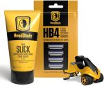 HeadBlade ATX Men's Head Shaving Basics Bundle with 5oz HeadSlick Cream, Razor, Blade Refills