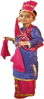 ⁦FancyDressWale Bhangra/Punjabi Boy Costume for Kids, Multi Color, 8-10 Years⁩ - الصورة ⁦2⁩