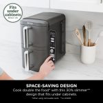 ⁦Ninja Double Stack XL Air Fryer, Vertical Dual Drawer Air Fryer with 4 cooking levels, 2 Drawers and 2 Racks, 9.5L Capacity, 6 Cooking Functions, 8 Portions, Grey, SL400ME, 2 Years Warranty⁩ - الصورة ⁦11⁩