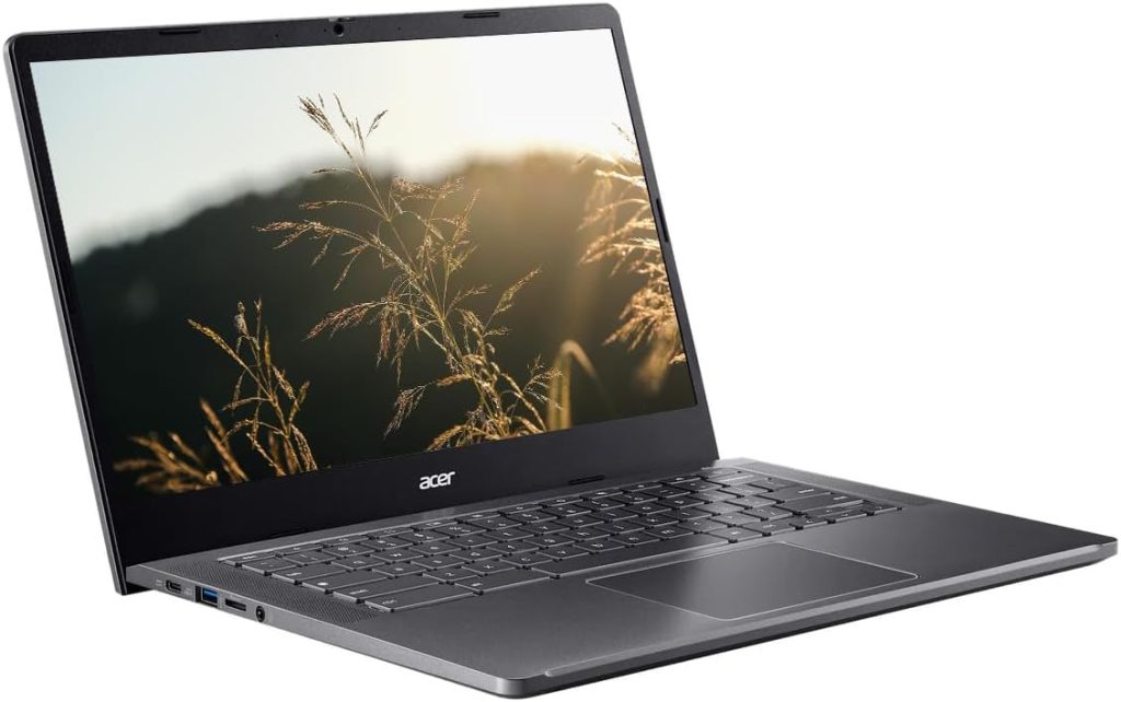 acer Chromebook Plus Laptop, 14" FHD IPS Touchscreen Business Laptop, Intel Core i3-N305 8-Core Processor, 8GB RAM 768GB Storage (512GB SSD+256GB SD Card), Chrome OS Laptop, SageNova Earphones, Gray