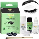 MinaiBrow Mina ibrow & Lash Black | Long Lasting (Stay Upto 6 Week) Natural Spot Colouring and Hair Tinting Powder in Capsule, Water and Smudge Proof | No Ammonia, No Lead with Up to 10 Applications