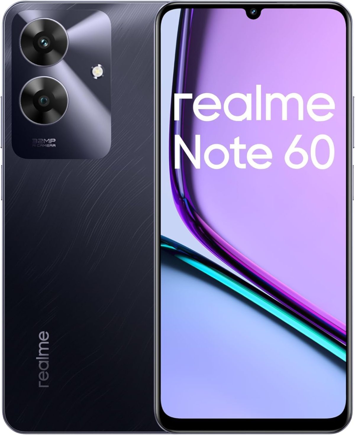 Realme Note 60 Dual-SIM 64GB ROM + 3GB RAM (GSM Only | No CDMA) Factory Unlocked 4G/LTE Smartphone (Marble Black) - International Version