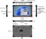 ⁦Breloom ST13-U Rugged Tablet, 13.3" Windows 11 Pro Tablet Intel I5-1235U, 8GB+256GB, IP65 Waterproof, 4G LTE/GPS/BT5.2/WiFi 6, 13MP+5MP Camera, 8000mAh Battery (I7, 16+1T, w/2D)⁩ - الصورة ⁦8⁩