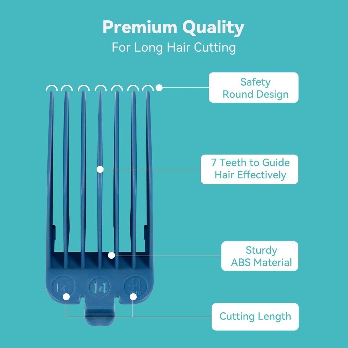 ⁦LAVEST 4 Professional Extra Long Hair Clipper Guards Cutting Guides Fits for Most Wahl Clippers, Color Coded Clipper Combs Replacement - 1.25", 1.5", 1.75" & 2" (#10, 12, 14, 16）⁩ - الصورة ⁦5⁩
