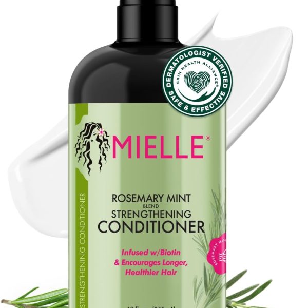 Mielle Organics Rosemary Mint Strengthening Conditioner with Biotin, 12 Ounce