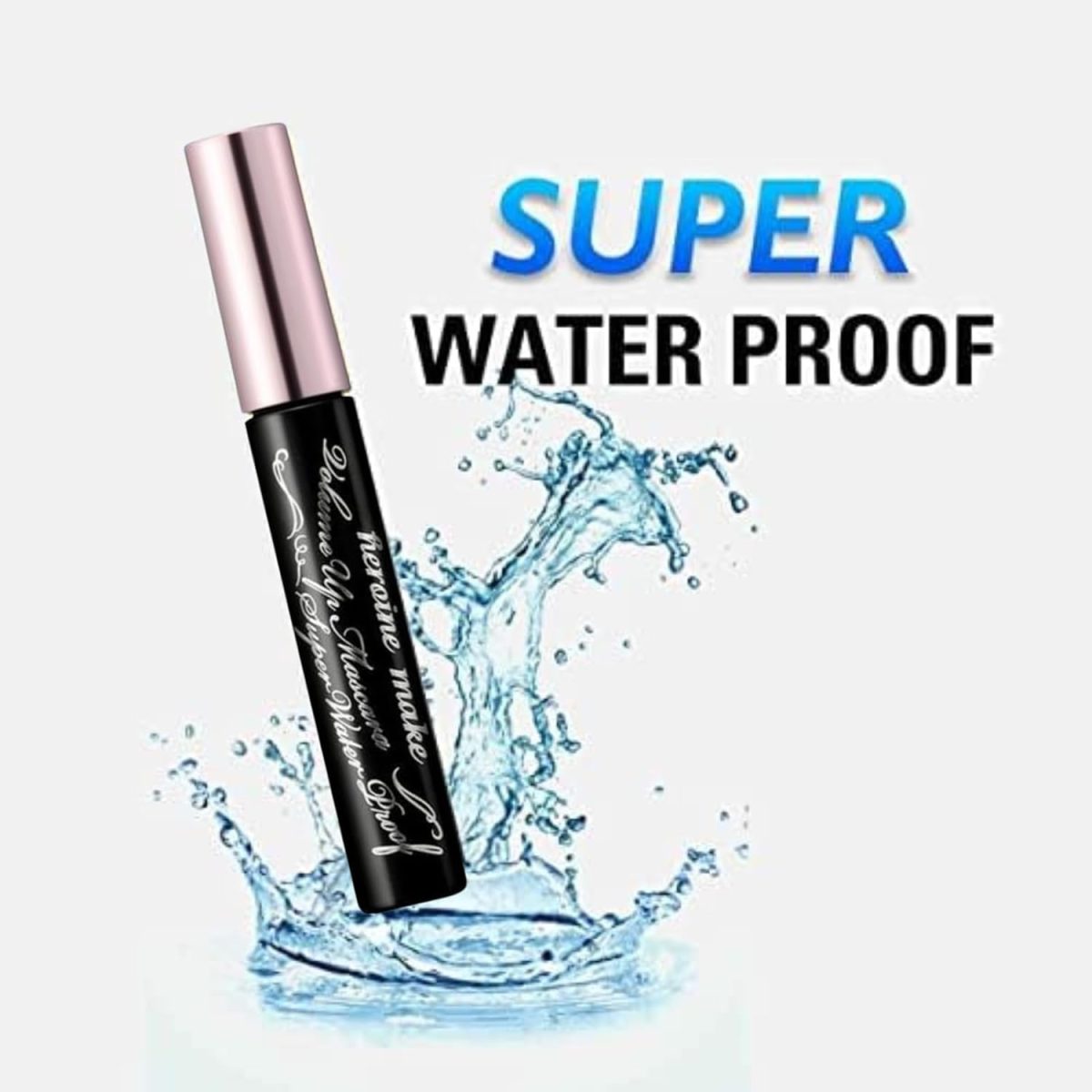 ⁦Heroine Make KISSME E Volume UP Mascara Super Waterproof WP 01 Black | with Ultra Volumizing for Even Long-Lasting and Curl Eyelash for Women⁩ - الصورة ⁦3⁩