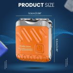 ⁦Azonee Mini Rechargeable Electric Shaver With Digital Display - Portable Luggage/Suitcase Design Rotary Shaver for Men, Home and Travel (Orange)⁩ - الصورة ⁦6⁩