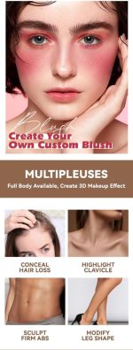 ⁦Creamy Contour Makeup Kit - 3-Piece Set Featuring Blush, Contour, & Highlighter Sticks, Waterproof, Long-Lasting, Smooth Blendable Formula for a Natural, Designed to Accentuate Your Natural Beauty⁩ - الصورة ⁦3⁩