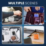 ⁦Azonee Mini Rechargeable Electric Shaver With Digital Display - Portable Luggage/Suitcase Design Rotary Shaver for Men, Home and Travel (Orange)⁩ - الصورة ⁦2⁩