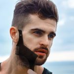 ⁦2 Pack Beard Shaping Styling and Haircut Tools for Men: Perfect for Men for Hairline Line-up, Edging - Stencil/Template for Trimming, Mustache, Goatee, Neckline, Great Gift, Black +Transparent⁩ - الصورة ⁦8⁩