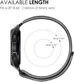 ⁦SYOSI 22mm Soft Nylon Watch Bands Compatible for Samsung Galaxy Watch 46mm/Samsung Galaxy Watch 3 45mm/Gear S3 Frontier/Classic, Sport Strap Wristband Replacement Bracelet for Women Men (black), 22mm⁩ - الصورة ⁦6⁩