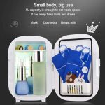 ⁦Tazweeq Mini Refrigerator, House Use and Car Use, 6 Liters, Cooler or Warmer, for Refrigerate Cosmetic, Drink, Water and Breast Milk (White)⁩ - الصورة ⁦2⁩