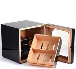 ⁦Smoking Set/Cigar Accessories Cigar Cabinet Humidor With Hygrometer And Humidifier, 3 Layer Drawers, Decent Cigar Box Decorative Box Wauyan⁩ - الصورة ⁦4⁩