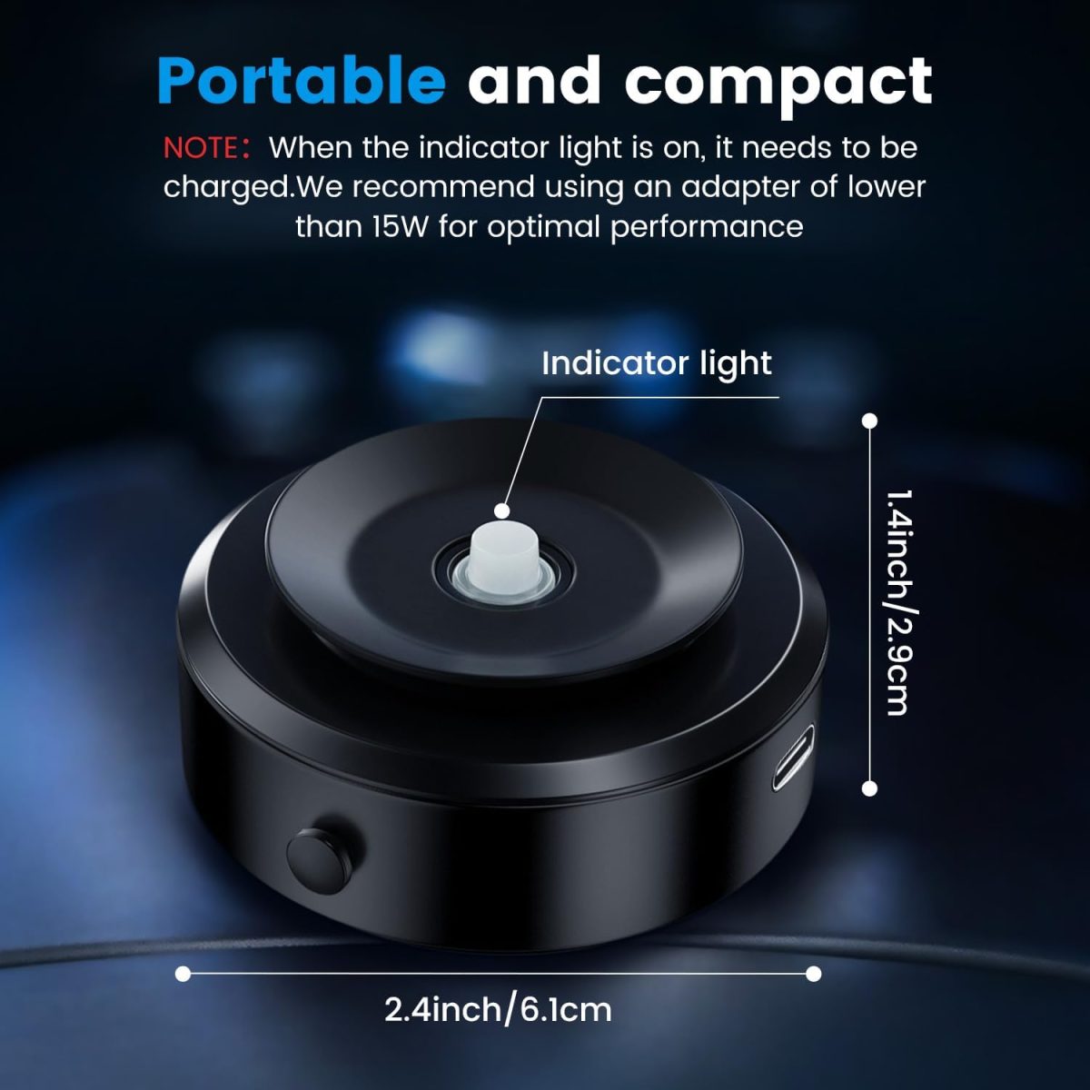 ⁦Necomi Electric Vacuum Magnetic Suction Phone Mount, HandsFree Magnetic Car Phone Holder, Double-Sided Phone Holder Compatible with Car Dashboard Installation, Smooth Surface, Phone, Phone Tablet⁩ - الصورة ⁦4⁩