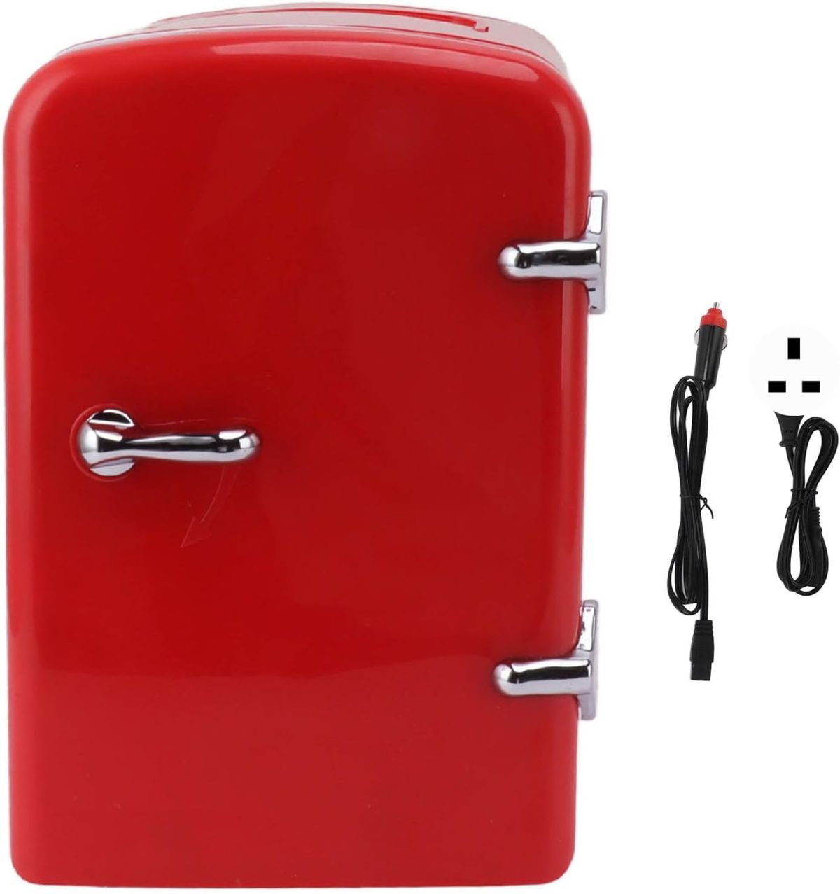 ⁦fannay 4L Mini Fridge, 36W DC12V Portable Cooler and Warmer with AC DC Adapters, Multifunctional Travel Small Refrigerator for Food, Drinks, Skin Care, Beauty, Breast Milk (Red)⁩ - الصورة ⁦6⁩