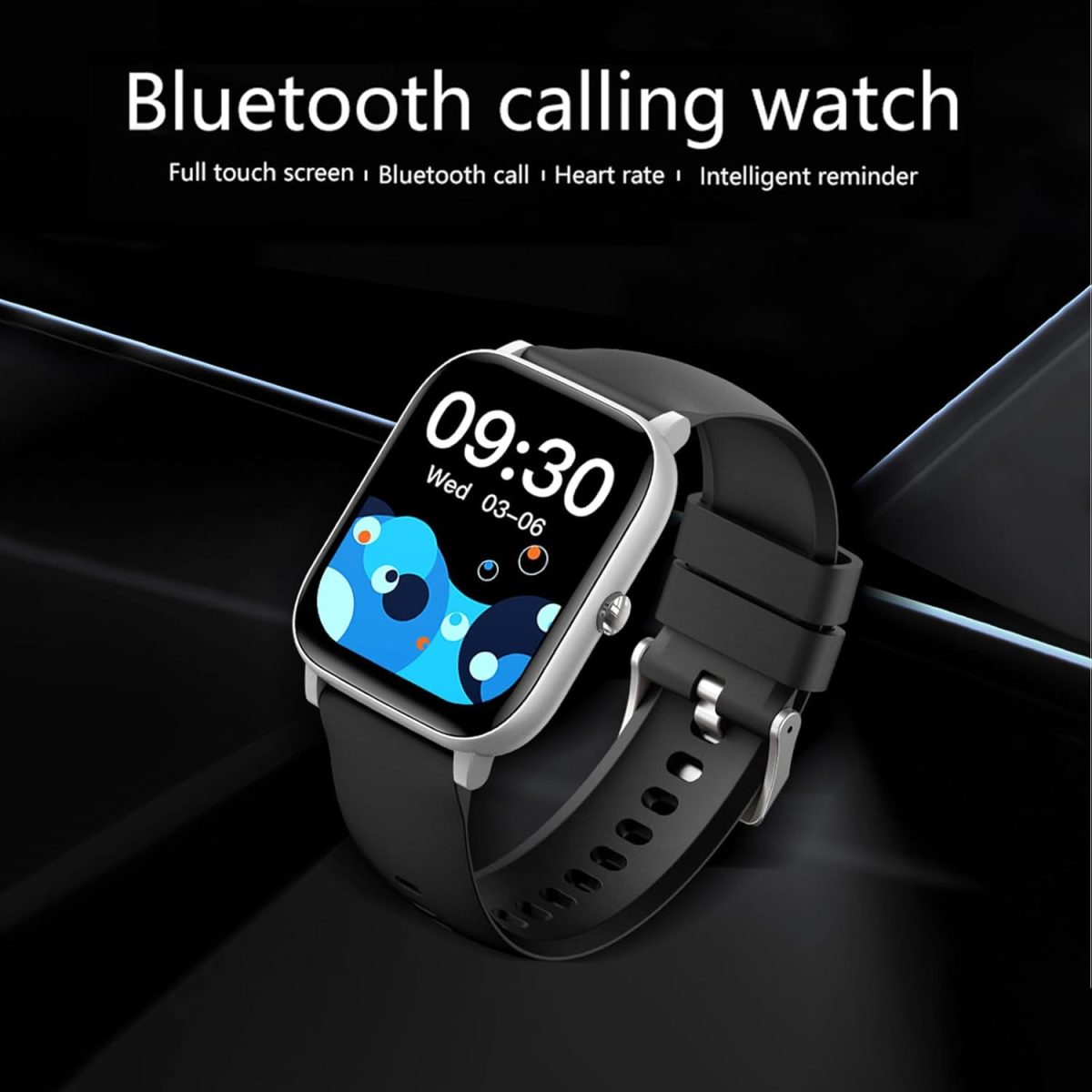 ⁦Smart Watch for Men Women, Step Counter Watch with Heart/Sleep Tracking,1.85" Full Touch Screen Smartwatch,Fitness Tracker with Blood Oxygen/Blood Pressure Detection,Compatible Android/iOS (Black)⁩ - الصورة ⁦9⁩