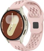 VEMIGON Breathable Bands Compatible with Samsung Galaxy Watch 7/6/5/4 Band 40mm 44mm/Galaxy Watch 6/4 Classic 47mm 43mm 46mm 42mm/Watch 5 pro 45mm, 20mm Silicone Sport Replacement Strap