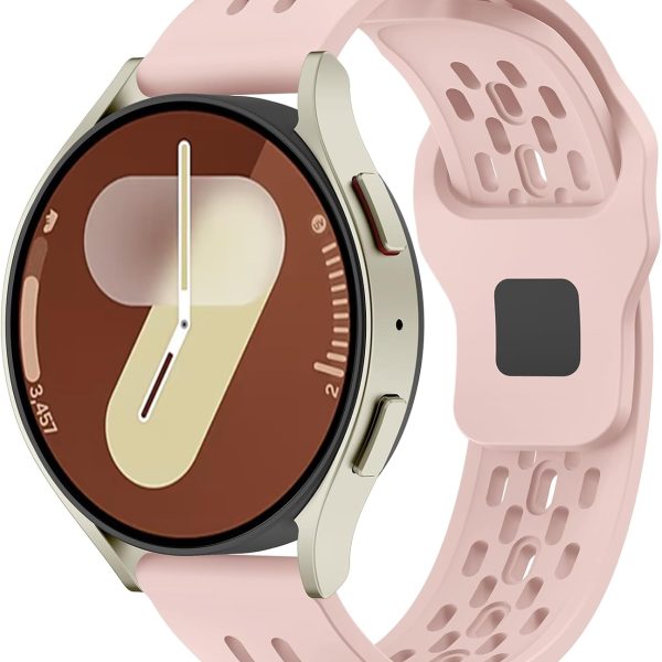 VEMIGON Breathable Bands Compatible with Samsung Galaxy Watch 7/6/5/4 Band 40mm 44mm/Galaxy Watch 6/4 Classic 47mm 43mm 46mm 42mm/Watch 5 pro 45mm, 20mm Silicone Sport Replacement Strap