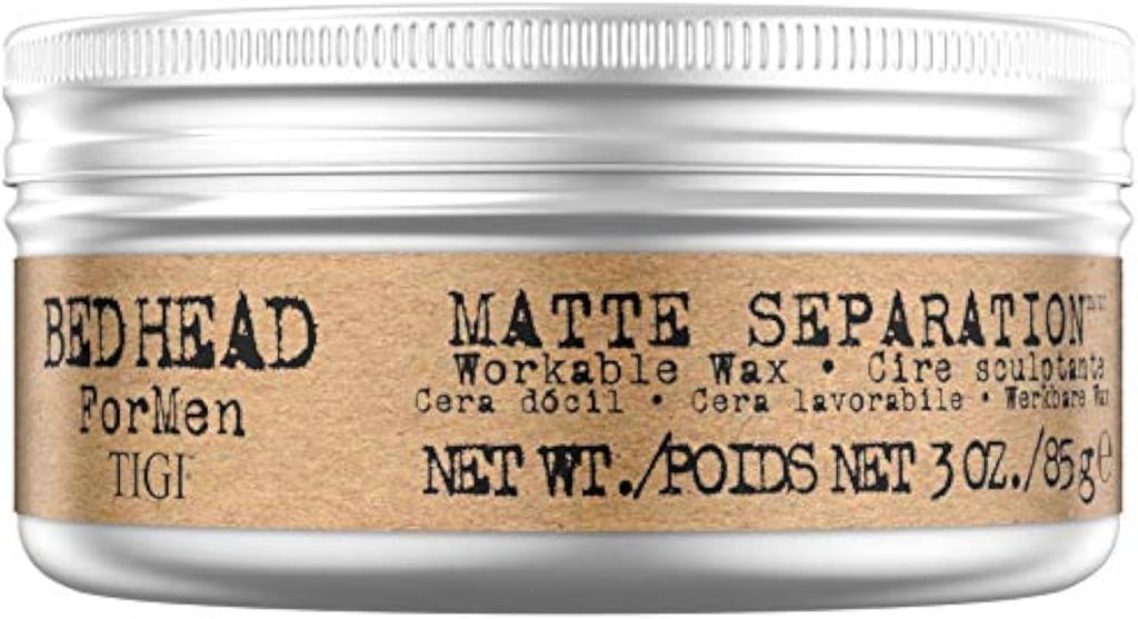 Bed Head for Men by Tigi Matte Separation Mens Hair Wax for Firm Hold 85 g