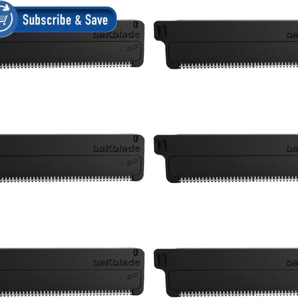 BAKblade 2.0 Refill Cartridges - Back Hair & Body Shaver Refill Replacement Cartridges. 4ââ‚¬Â Extra-Wide Wet or Dry Disposable Razor Blades (6-Pack)