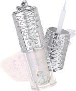 Flower Knows Swan Ballet Liquid Eyeshadow Pearl Fine Glitter, Long-Lasting, Quick Dry, Shimmer Dust, Skins Eyeshadow, 4g (04 Perfect Blossom)