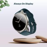 ⁦NoiseFit Halo 1.43" AMOLED Display, Bluetooth Calling Round Dial Smart Watch, Premium Metallic Build, Always on Display, Smart Gesture Control, 100 Sports Modes (Jet Black)⁩ - الصورة ⁦3⁩
