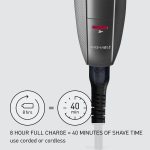 ⁦Panasonic Performance Hair Clippers with 2 Attachments and Adjustable Length Settings, Corded or Cordless Trimmer for Hair and Beard - ER-GC63-H (Silver)⁩ - الصورة ⁦8⁩