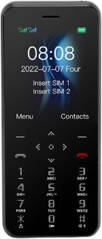 Basic Cell Phones, 2G Cellphone 80000P Rear Camera Dual SIM Dual Standby with LED Flash Light for Kids Students (Black)