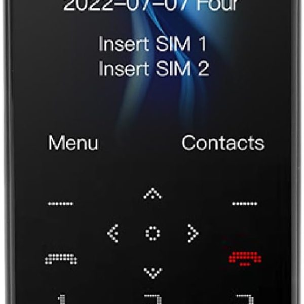 Basic Cell Phones, 2G Cellphone 80000P Rear Camera Dual SIM Dual Standby with LED Flash Light for Kids Students (Black)
