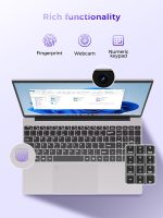 ⁦TOPGRO 15.6" Laptop Computer, Mouse and Mouse pad Included, Cerelon N5095, 16GB DDR4/512GB SSD, 1920x1080P, Fingerprint Reader, WiFi5, BT4.2, USB3.0, MINI HDMI, Windows11 Pro, Backlit KB⁩ - الصورة ⁦3⁩